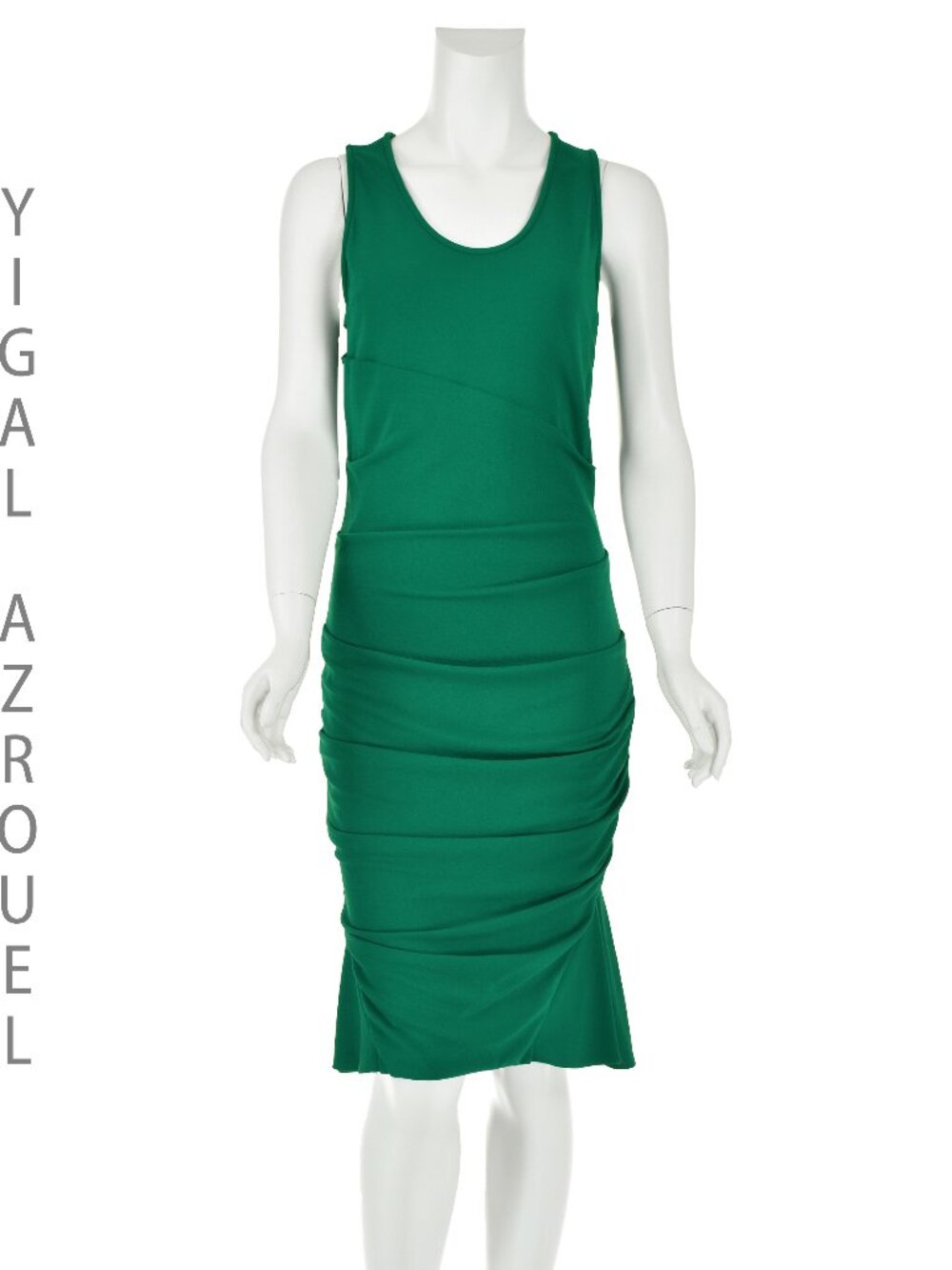 YIGAL AZROUEL Emerald Green Stretchy Knit Sheath Dress, SIZE 6